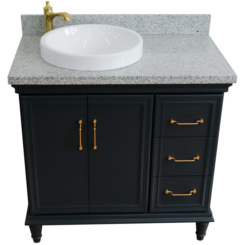 Ensemble de meuble-lavabo simple 37 po Liddington, Gris foncé