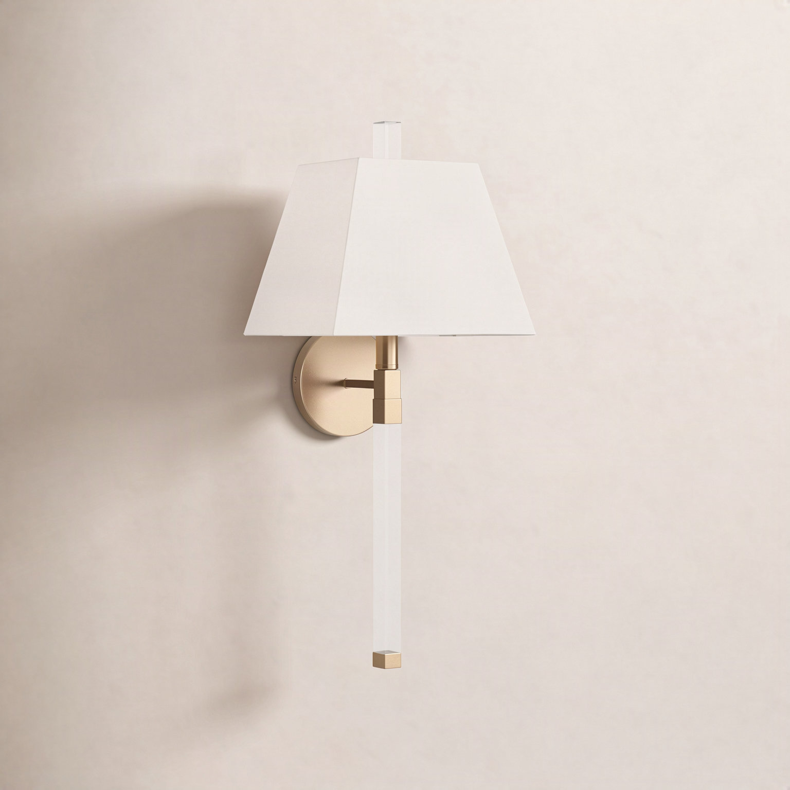 Omya Single Light Dimmable Armed Sconce, Aged Brass