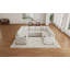 Canapé-lit modulaire convertible en U de 107,1 po pour salon, beige-617689996