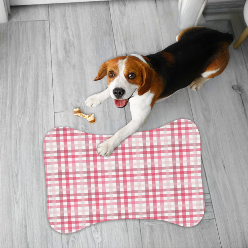 Pink Heartbeats - 1 Piece Bone Shape Feeding Mat