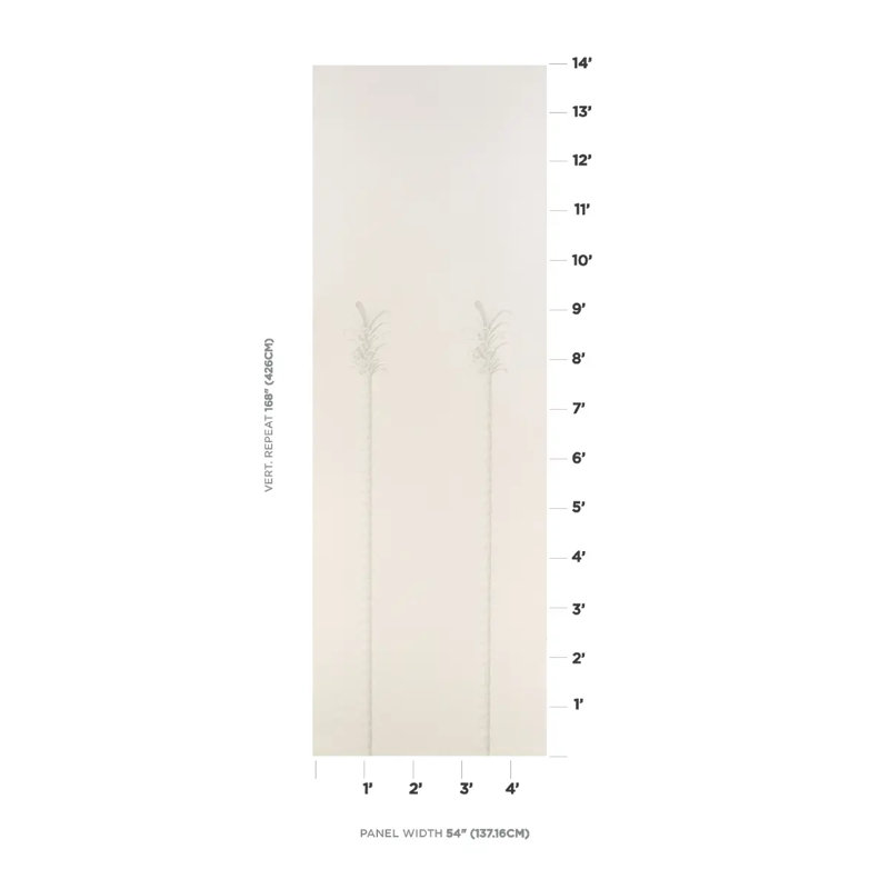 Schumacher x Miles Redd Villa Palm Panel, Cinnabar