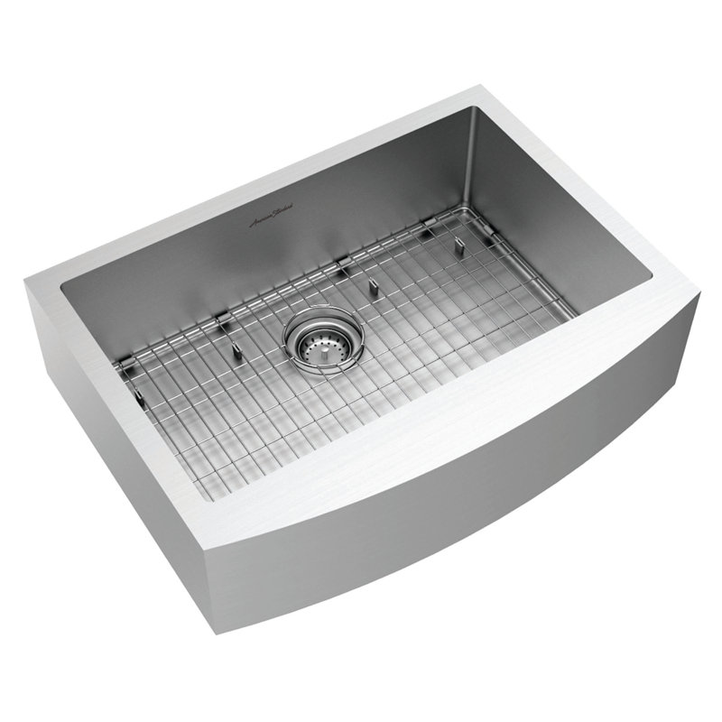 Suffolk 30-Inch Stainless Steel Farmhouse Sink with Drainboard