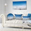 Coussin lombaire avec vue aérienne du paysage au-dessus des nuages