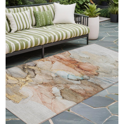 Tapis de couloir d'extérieur 8 po beige