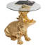 Glass Top Figurine End Table