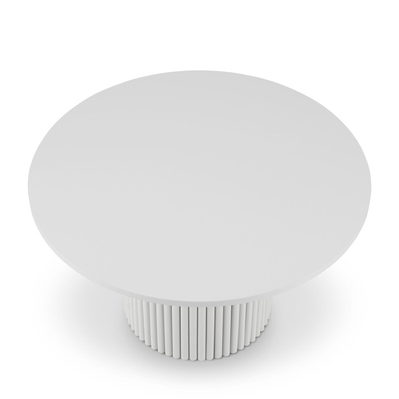 Drum Coffee Table, Grey, 35cm H x 59cm L x 59cm W