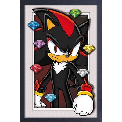 Sonic the Hedgehog- Shadow wit 11x17 Under Plexi Framed Poster
