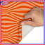 Tapis de bain Orange Wavy Lines-437317803