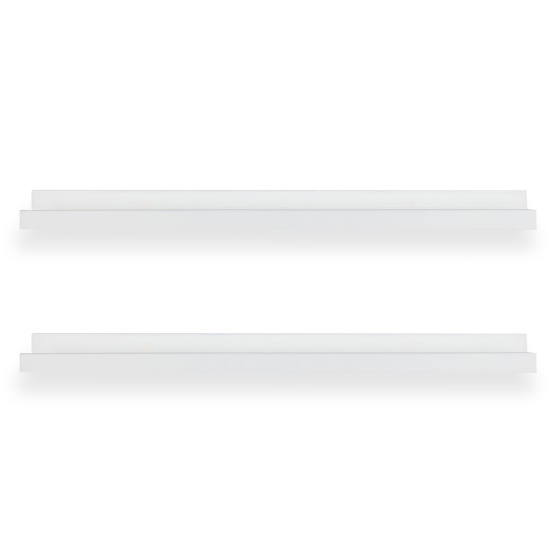 Turnerville 2 Piece Picture Ledge Wall Shelf, 1.7" H x 30" W x 3.7" D, White