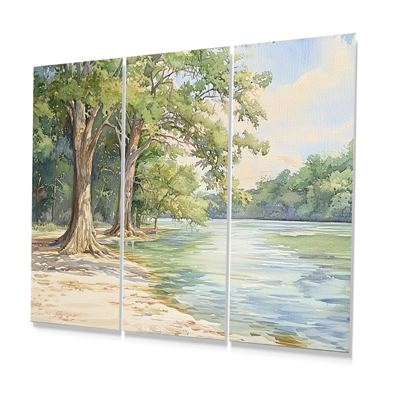 «Brazos River In Texas II - Texas», ensemble de reproductions d'art mural, H 28 po x l 36 po, Impression sans cadre en métal
