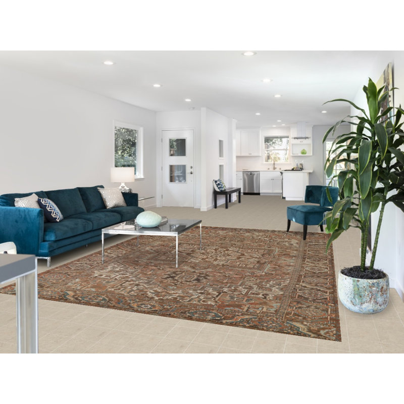 Tapis géométrique rétro 8 x 11
