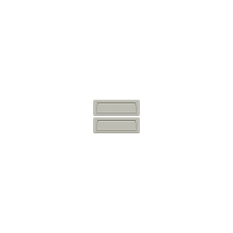9" in x 3" Brass Mail Slot, Brushed Nickel