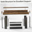 Console rustique en bois avec base en forme de U, canapé étroit pour la décoration du salon et du vestibule