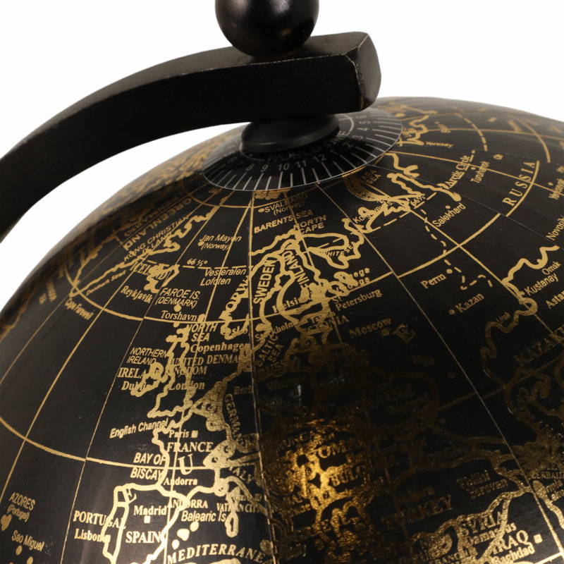 22" Rally Large Metal Globe, 17" H x 9" W x 8" D