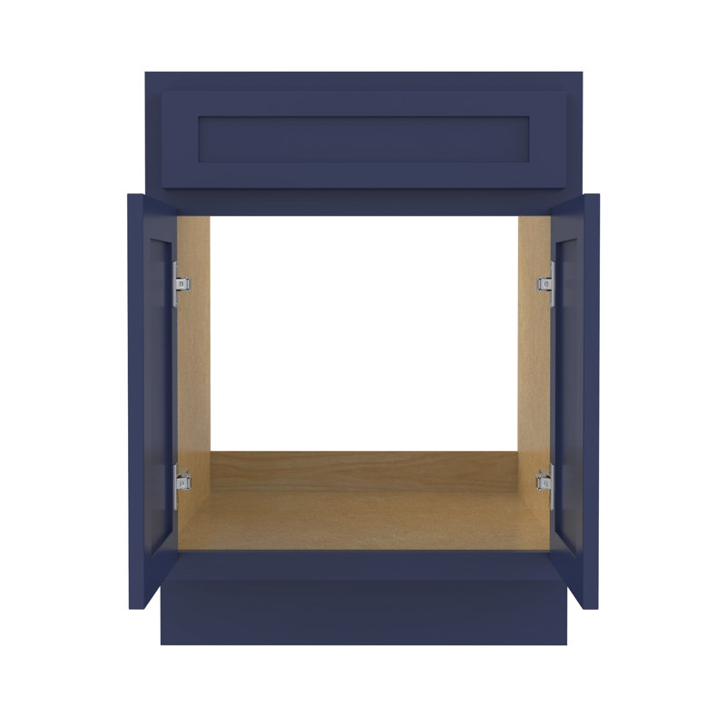 Elegant Blue Shaker-Style 24'' Bathroom Vanity Base Cabinet