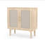 Buffet japonais en rotin pour cuisine, chêne clair-129523450