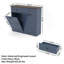 Armoire poubelle double inclinable Farmhouse Blue-366153708