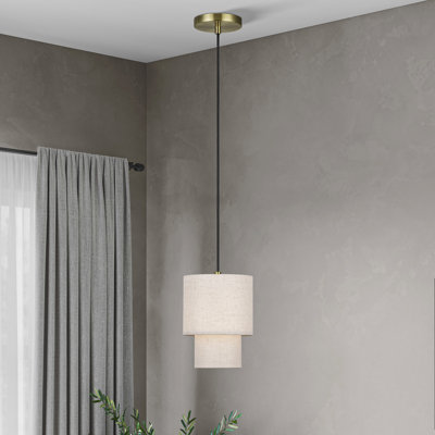 Holliman 1 Light Antique Brass Mini Pendant