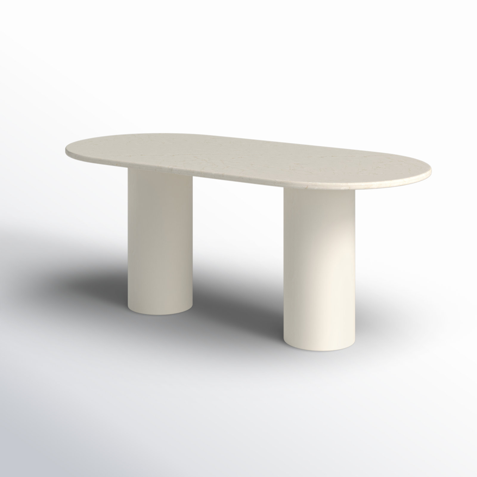 Calila 78'' Oval Marble Dining Table, Black Marble