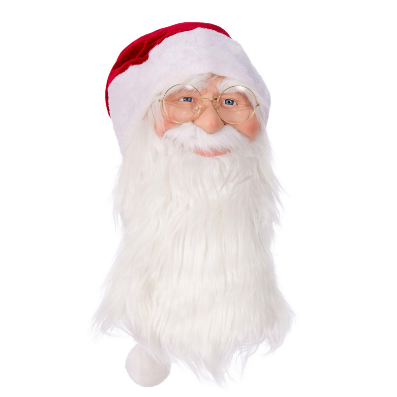 Père Noël debout ou assis en velours rouge 6 pi