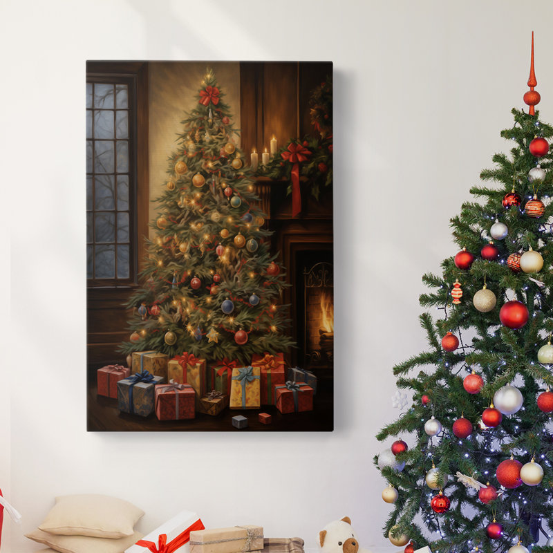 Art des Fêtes de Noël - Toile tendue avec châssis DCLV III, H 27 po x l 18 po