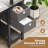 Computer Writing Desk Home Office PC Table with 2 Fabric Drawers, Headphone Hook-503514151-503514150