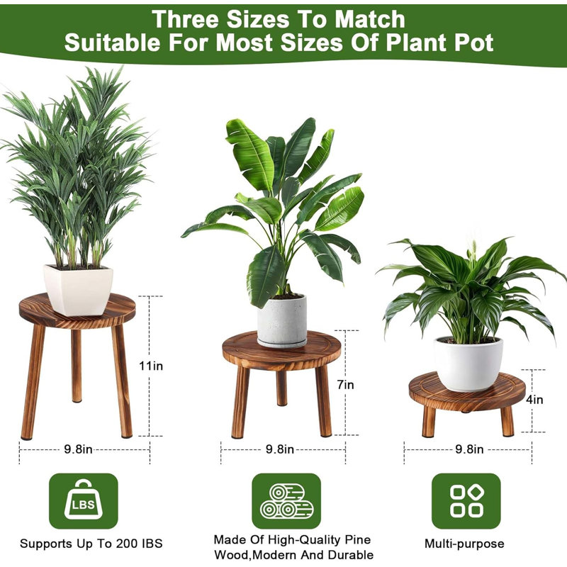 Support pour plante 3 pièces, tablette pour plante, banc de rempotage