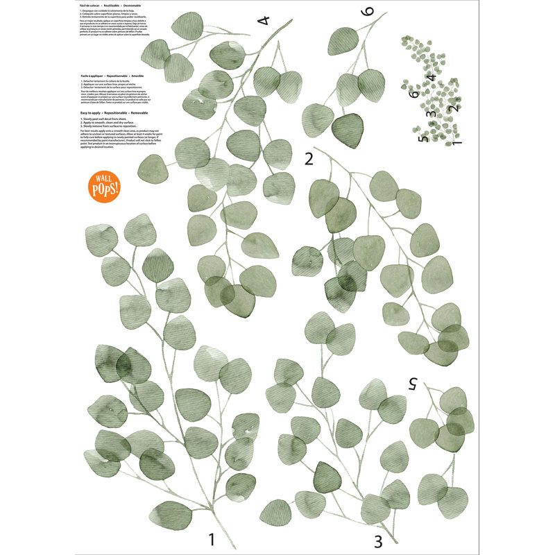 Eucalyptus Plants & Flowers Non-Wall Damaging Wall Decal