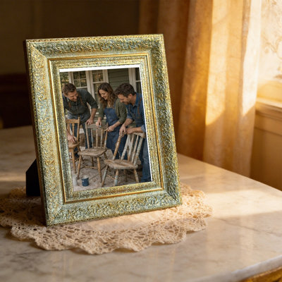 11" x 14" Antique Gold 1PC Mantel Picture Frame for Graduation Photo Display