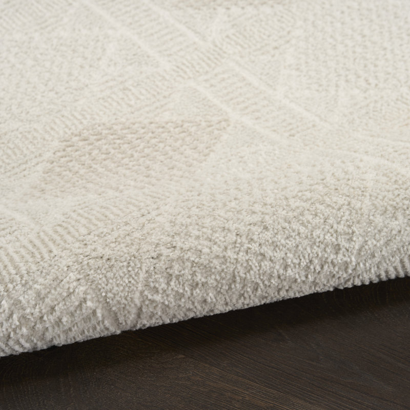 Ebern Designs Reimann Ivory Beige Modern Indoor Rug, Rectangle 8' x 10'