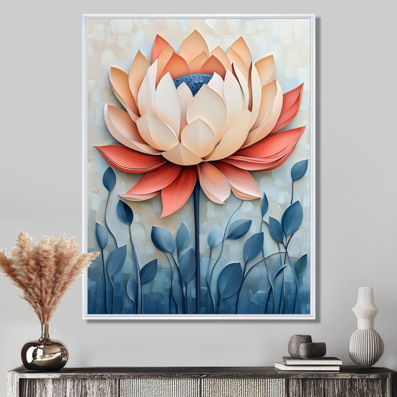 Art mural encadré «Kluge II» - minimalisme japonais, H 40 po x l 30 po, Cadre flottant blanc