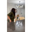 Modern Bar Stools,Breakfast Bar Stools Upholstered PU Leather Kitchen Bar Stools with Metal Footrest