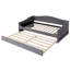 Lit de jour simple en molleton avec lit gigogne et éclairage DEL, gris - Illuminez votre chambre à coucher-1041666659-1041666658