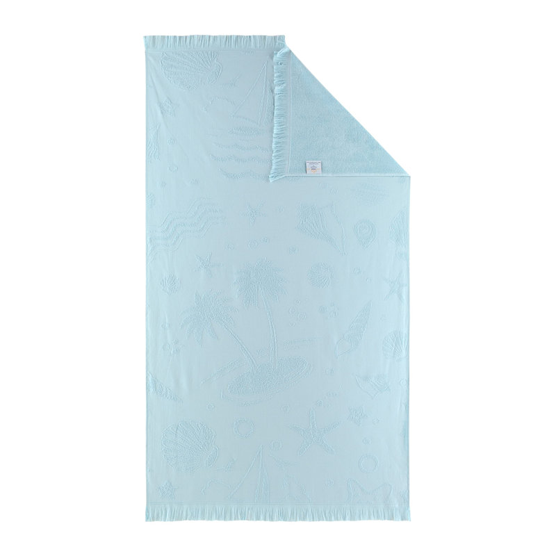 Alfiya Turkish Cotton Beach Towel, Silver