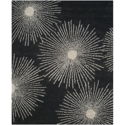 Amier Hand Tufted Wool And Viscose Geometric Rug