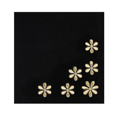 Daisys Embroidered Linen Napkins