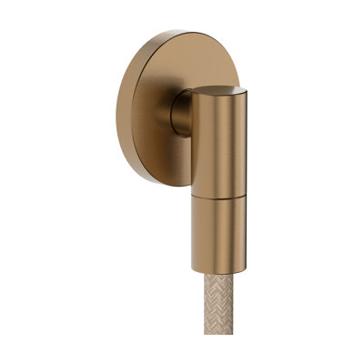 Prise murale hansgrohe S avec clapet anti-retour, rond en bronze brossé