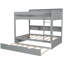 Lit simple superposé au-dessus d'un lit simple avec lit gigogne, gris-600175422
