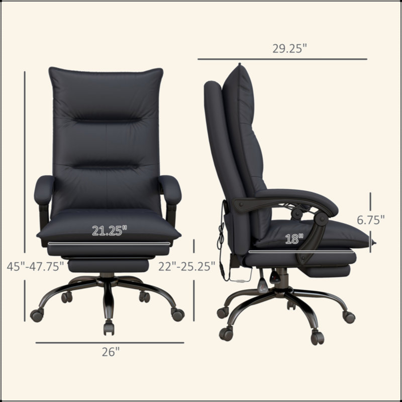 Fauteuil inclinable haut de gamme avec repose-pieds réglable - Un savoir-faire de luxe pour les professionnels à la recherche de confort toute la journée