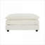 Canapés modulaires | Modulaire moderne en forme de L pour le salon et amp; Soirées cinéma, chenille blanc neige, bois massif, repose-pieds réversible | Blanc / chenille