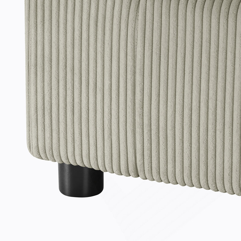 Chaise sans accoudoirs confortable et élégante avec pieds amovibles et coussins moelleux pour un espace de vie relaxant
