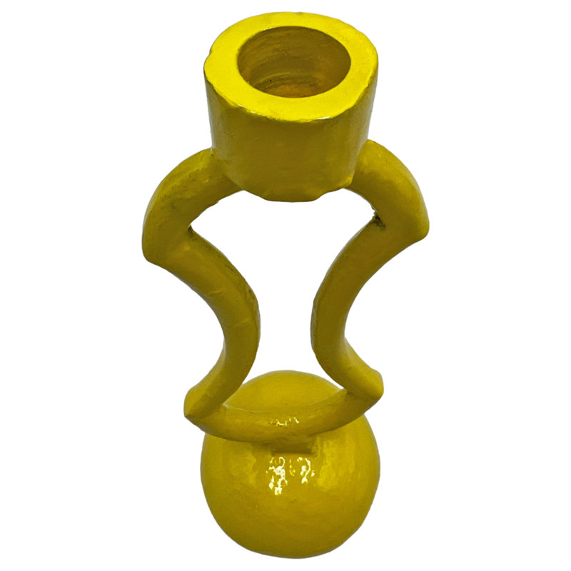 Chandelle conique en aluminium 9 "H, Citron