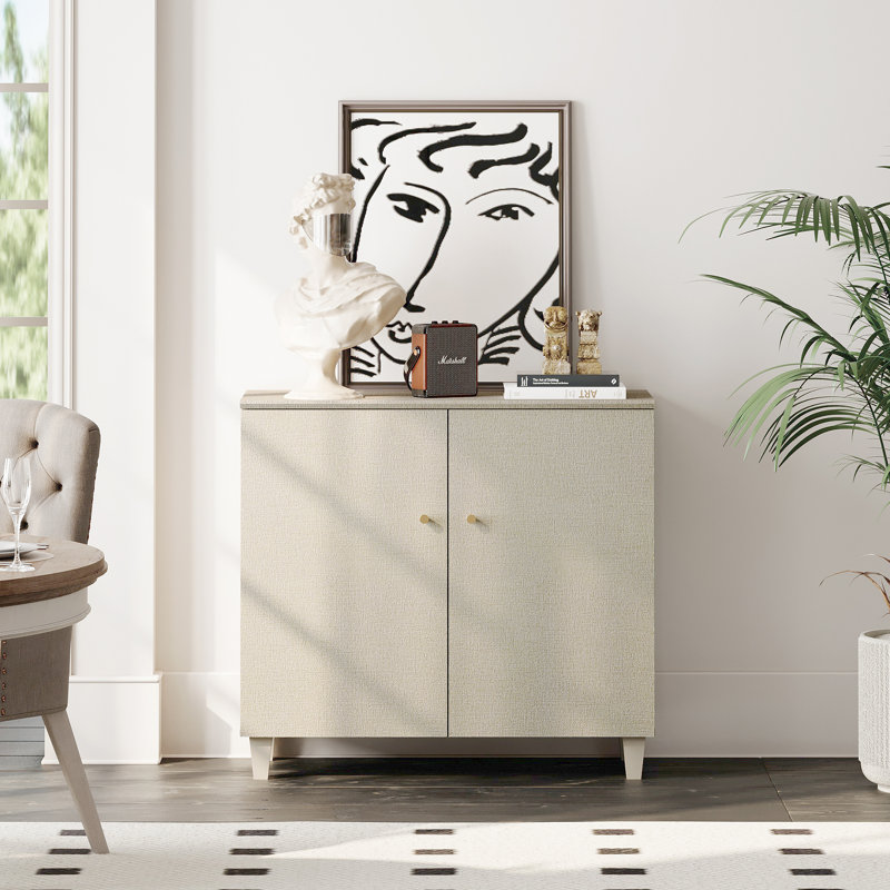 Lysiane 2-Door Accent Cabinet, Beige
