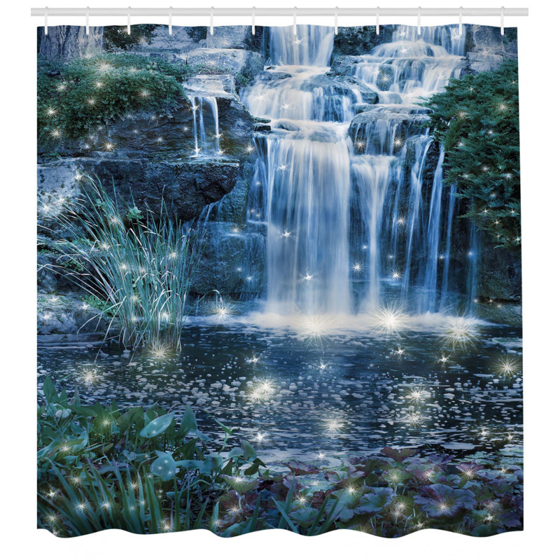 Ensemble de rideau de douche cascade magic, H 70 po x l 69 po