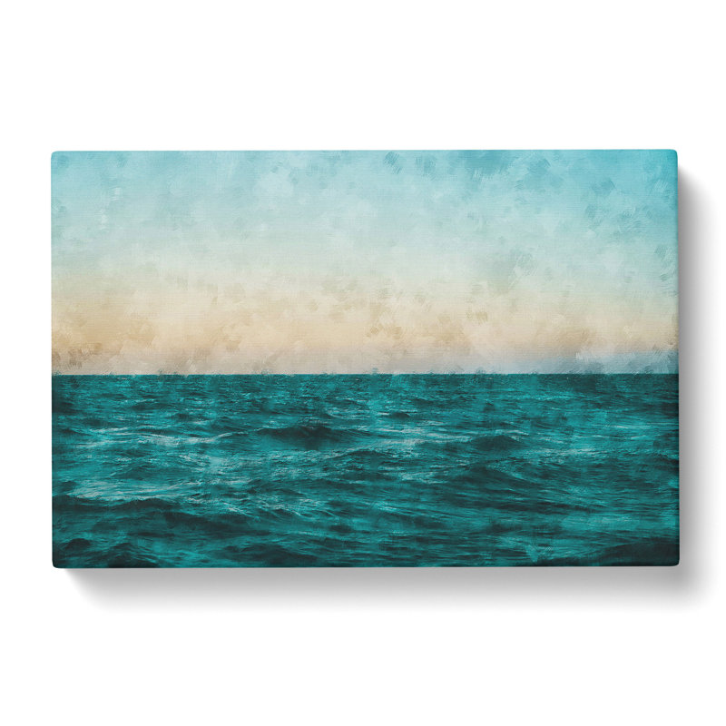 Ocean Stripe - Wrapped Canvas Painting, 50cm H x 76cm W x 3cm D