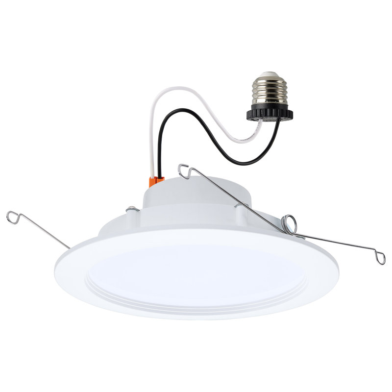 9/11/13W LED Downlight Retrofit 27K/30K/35K/40K/50K CCT 6 Inch Regressed Wafer Round
