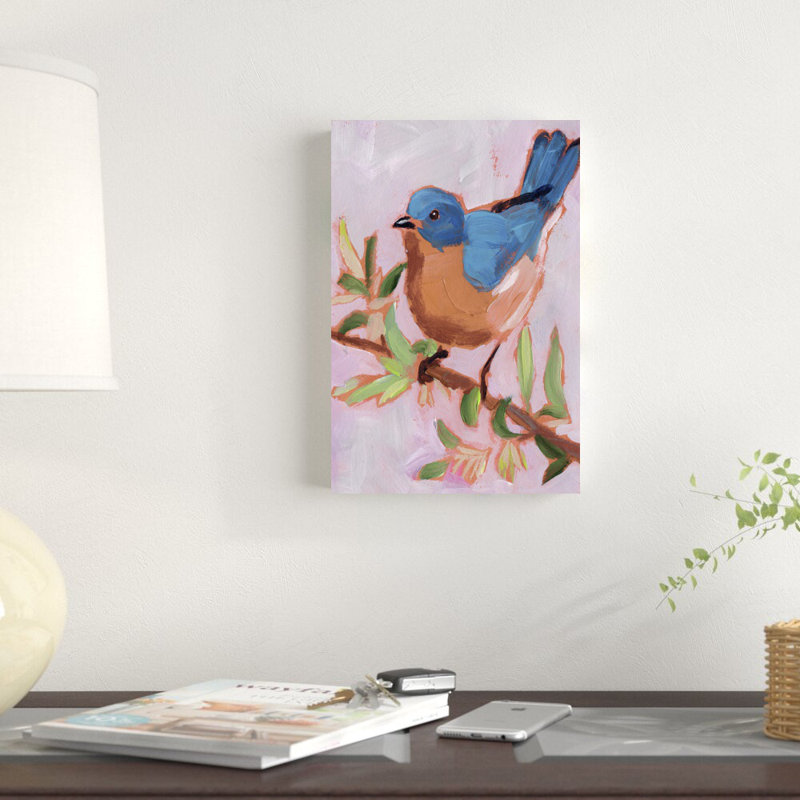 "Painted Bird I" par Jennifer Paxton Parker, reproduction d’art sur toile tendue, H 12 po x l 8 po