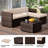 Lavish Home 3PC Outdoor Sectional Sofa Set Brown