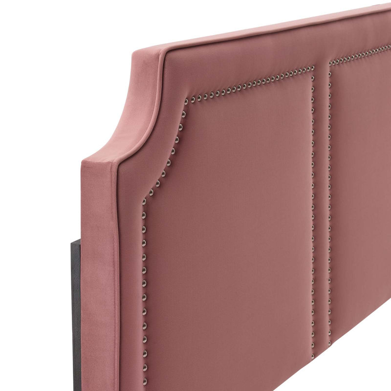 Modway Cynthia Performance Velvet Headboard, Twin, Dusty Rose
