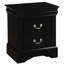Table de chevet 2 chambres, noire - et attrayante, ajoutant une touche de style au rangement